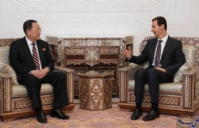 جانب من لقاء الرئيس السوري بشار الأسد مع وزير خارجية كوريا
