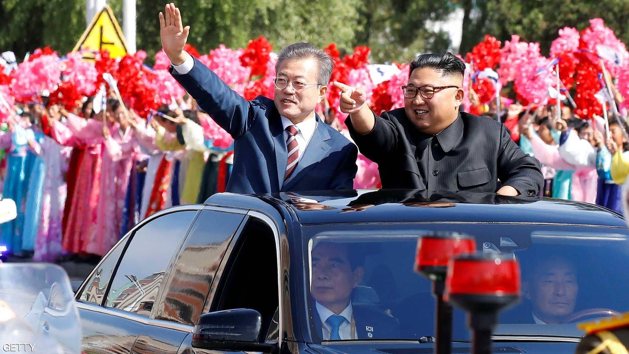 استقبال حار لرئيس كوريا الجنوبية من اثناء زيارته لكوريا الشمالية 